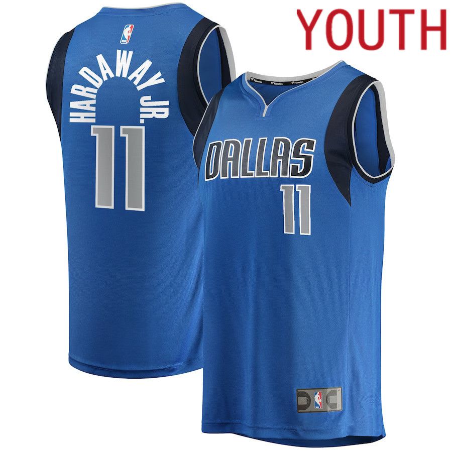 Youth Dallas Mavericks #11 Tim Hardaway Jr. Fanatics Branded Blue Fast Break Player NBA Jersey->youth nba jersey->Youth Jersey